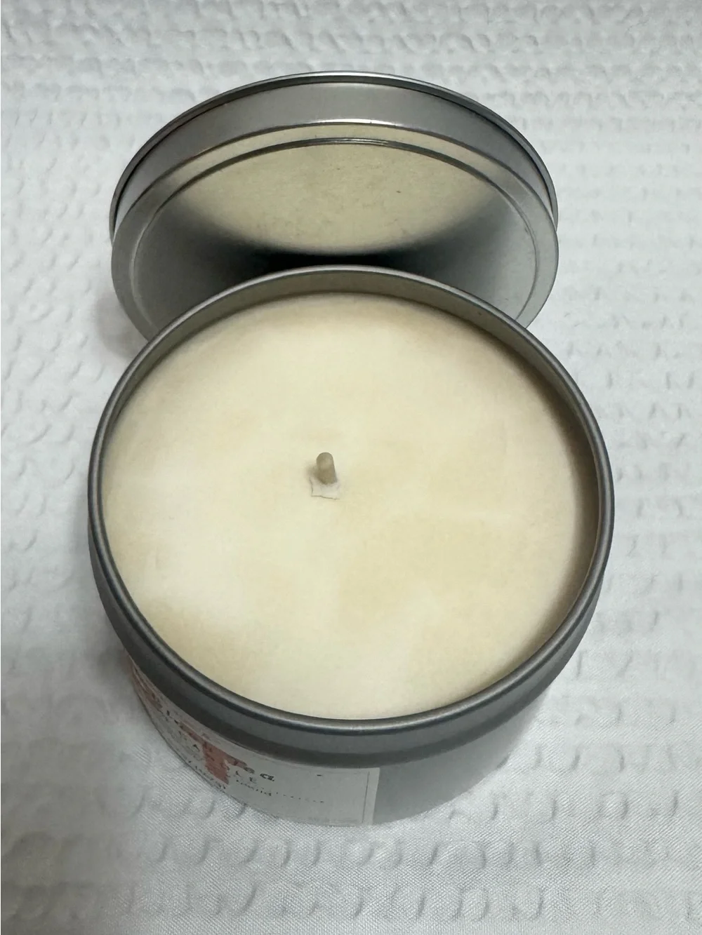 Peach Black Tea Scented Candle - Silver Tin, Peach